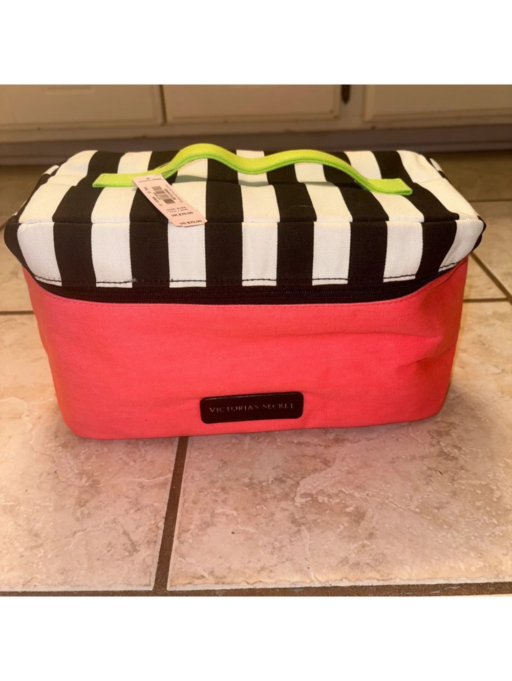 Victoria’s Secret Pink Pink, White, and Green Travel Bag